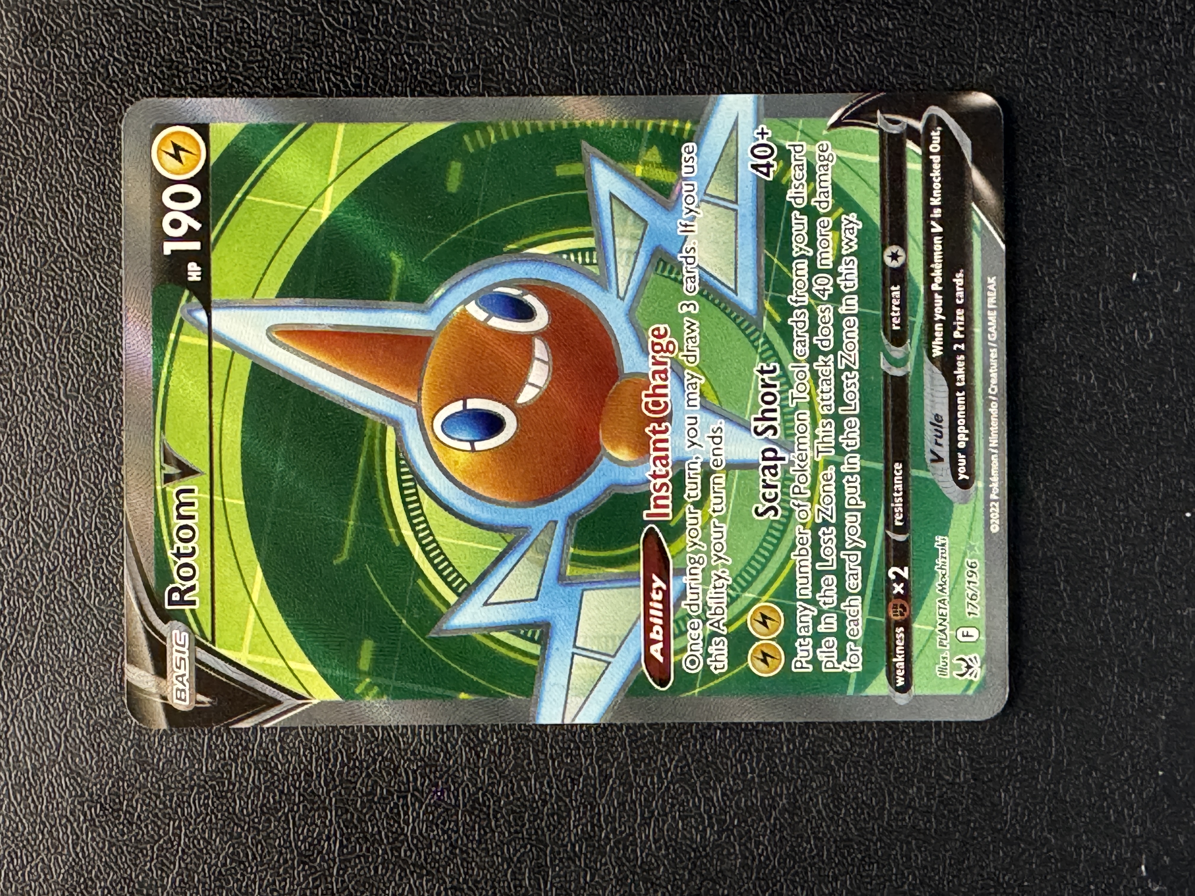 Rotom V 176/196 Lost Origin Rare Ultra NM